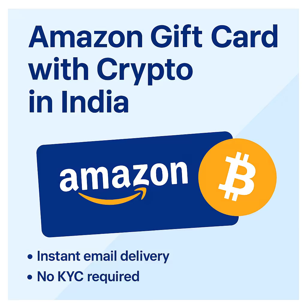How to Buy Amazon Gift Cards in India Using Crypto and Bitcoin. No KYC, Instant Delivery