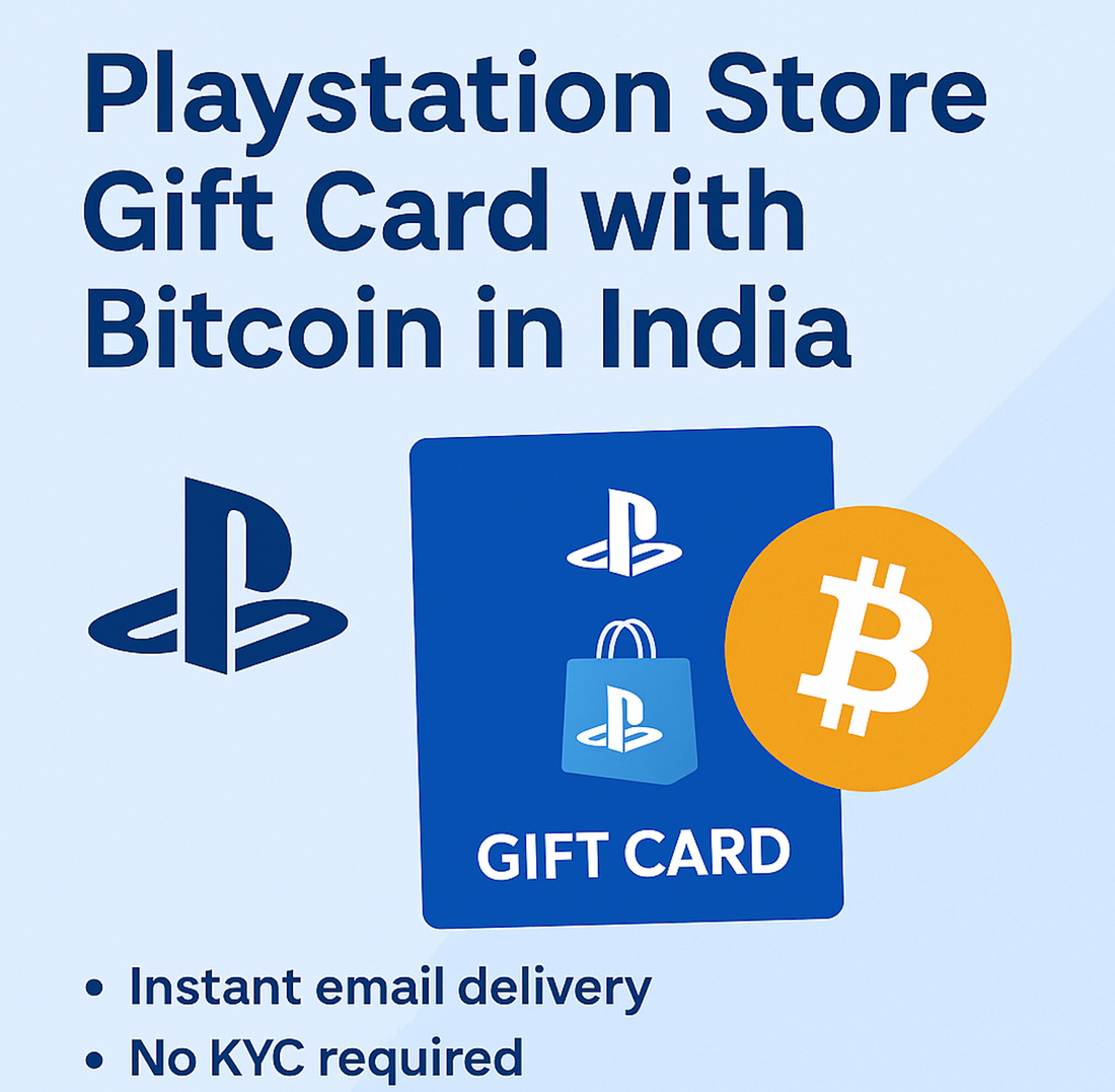 Buy Playstation Store Gift Card with Bitcoin in India