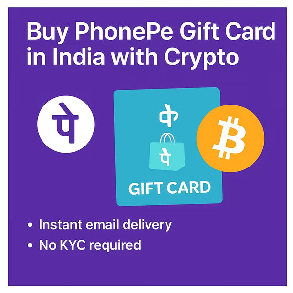 How to Buy PhonePe Gift Cards in India Using Crypto – No KYC, Instant Delivery
