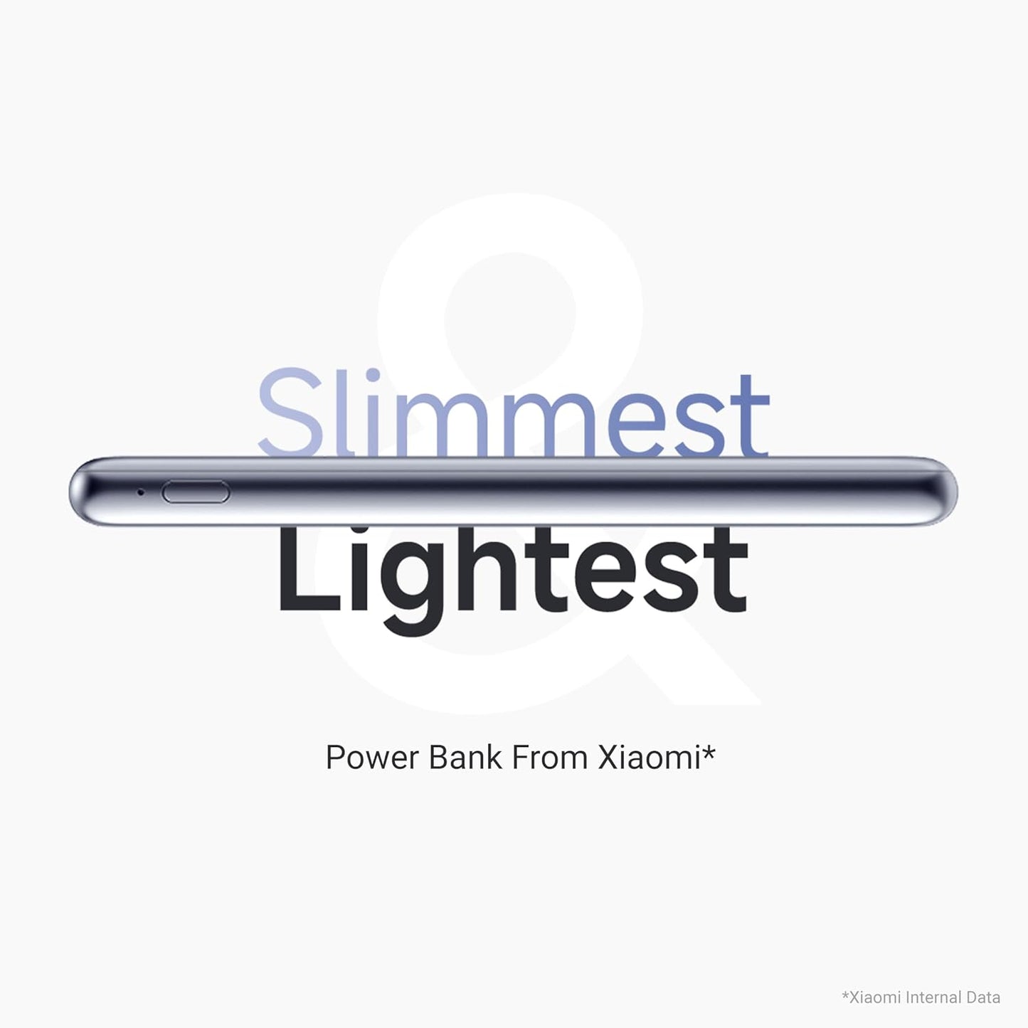 Xiaomi Ultra Slim Power Bank - Lightest & Slimmest 10mm, 20W Fast Charging, Type-C Input & Output, Power Delivery QC 3.0, 12 Layers Safety Protection, Supports iOS, Android & Any Type C Devices