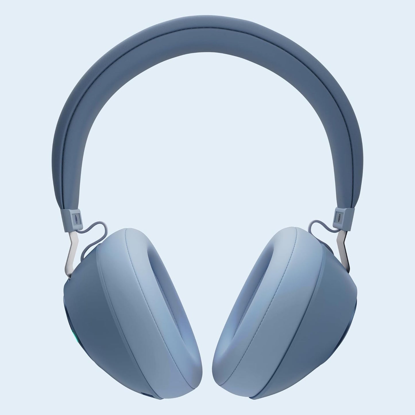ZEBRONICS Duke Wireless Headphone with Up to 60h Backup, Supports Bluetooth, Dual Pairing, Gaming Mode, Environmental Noise Cancellation (ENC), LED Lights, Deep Bass, Voice Assistant Support (Blue)