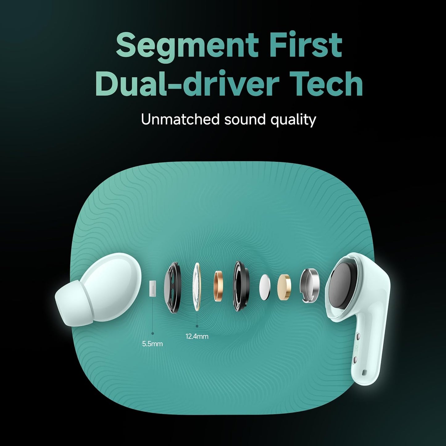 Redmi Buds 6, Dual Driver TWS in Ear Earbuds, 49dB Hybrid Active Noise Cancellation, Spatial Audio, Dual Device Connection, Quad Mic AI ENC, 42 Hrs Playtime, Custom EQ, Wireless Earbuds (Black)