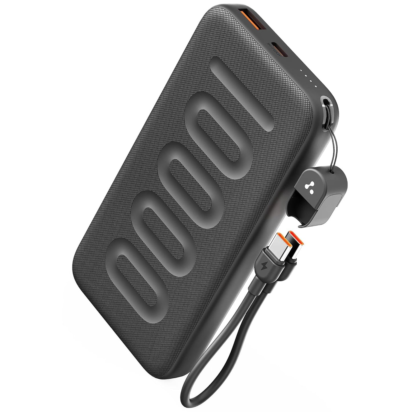Ambrane 10000mAh Slim & Compact Powerbank, 22.5W Fast Charging, USB & Type C Output, Power Delivery, Quick Charge for iPhone, Android & Other Devices, Made in India + Type C Cable (Stylo N10, Black)