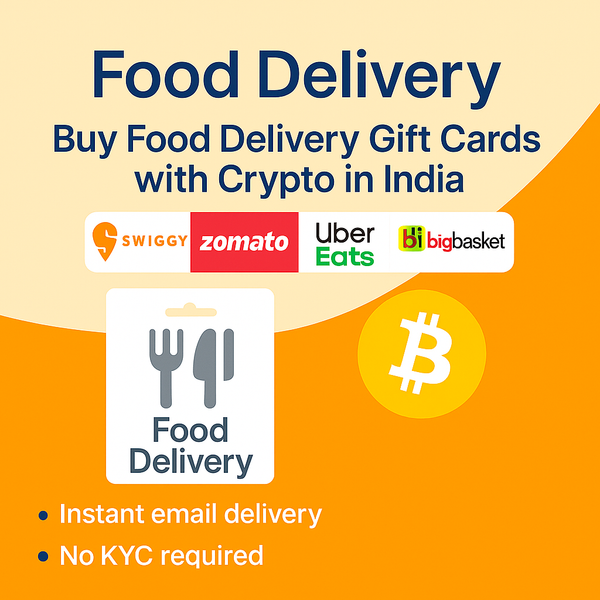 How to Buy Food Delivery Gift Cards with Crypto in India
