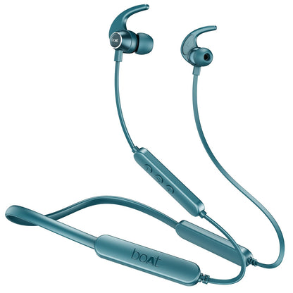 boAt Rockerz 255 Pro+, 60HRS Battery, Fast Charge, IPX7, Dual Pairing, Low Latency, Magnetic Earbuds, in Ear Bluetooth Neckband, Wireless with Mic Earphones (Teal Green)