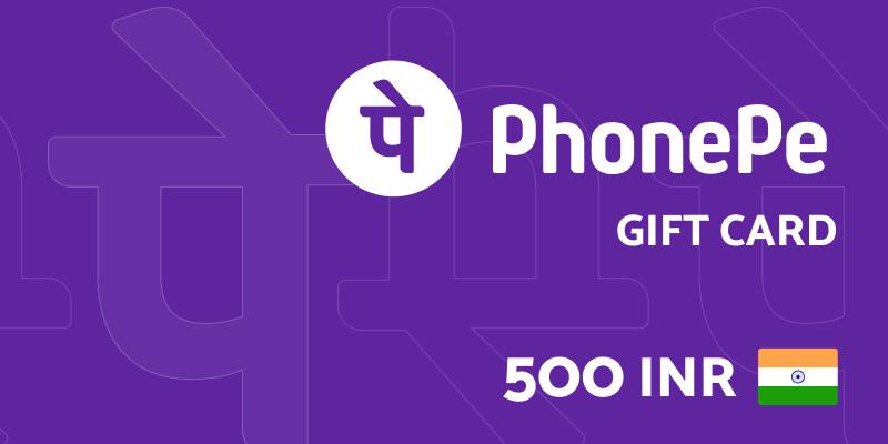 Buy ₹500 INR PhonePe Gift Card with Bitcoin and Crypto on Genghis.pro